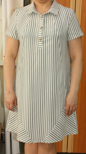 Платье - 0169 круги на белом